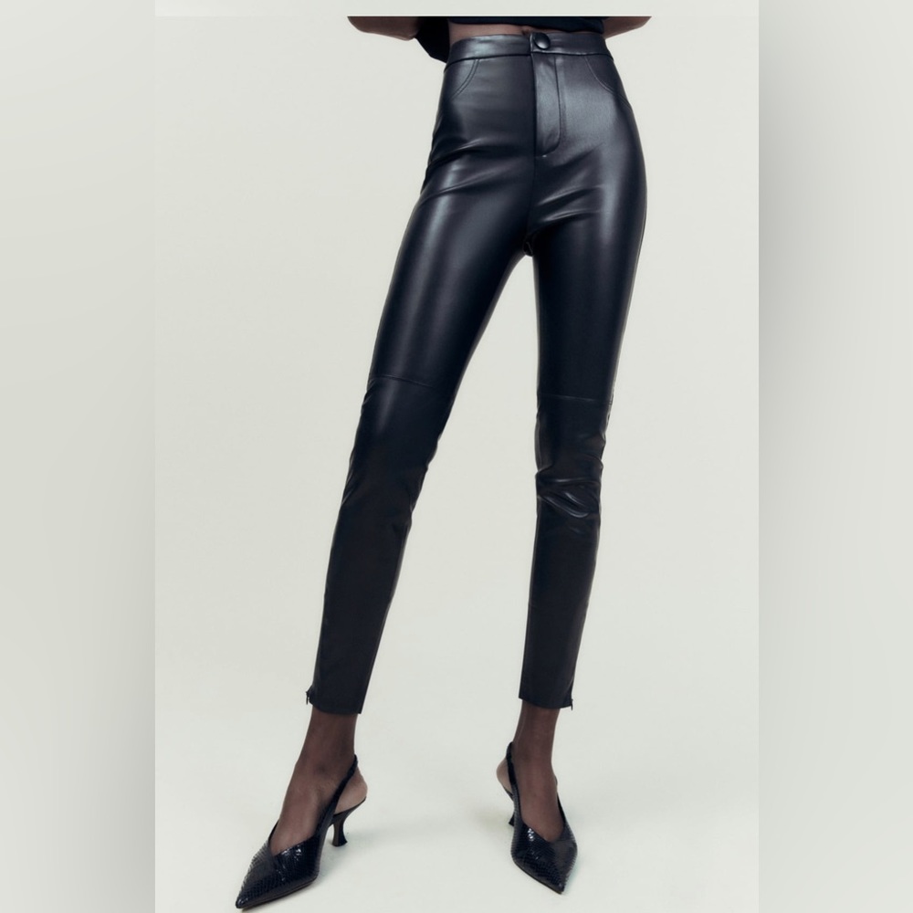 ZARA Faux Leather Hi Rise Leggings 4 COLORS!